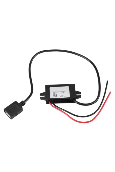 Alkatronik 12V/24V to USB-A 5V 3A Modül F35J5V3A 30cm Type A Usb Kablolu Su Geçirmez Şarj Telefon Voltaj Düşür - Resim 8