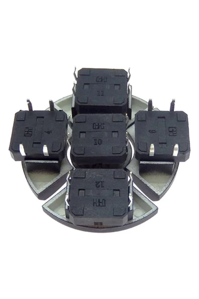 Alkatronik 4 Yön OK 12x12mm Buton 1 Set Navigasyon 5 Buton 5 Başlık 4 Yön Tamam Anahtar Tuş Takımı Kumanda - 4