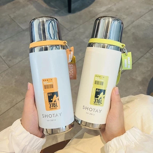 Shotay Premium Termos 750Ml Ekru - 5