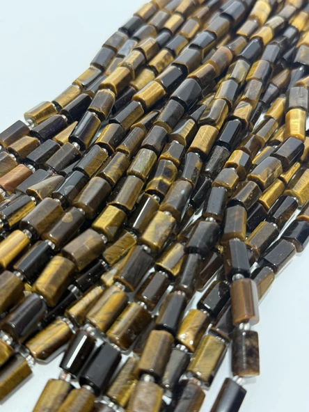 Silindir Faset Kesim Kaplangözü Taş Dizisi 7x10mm - 5