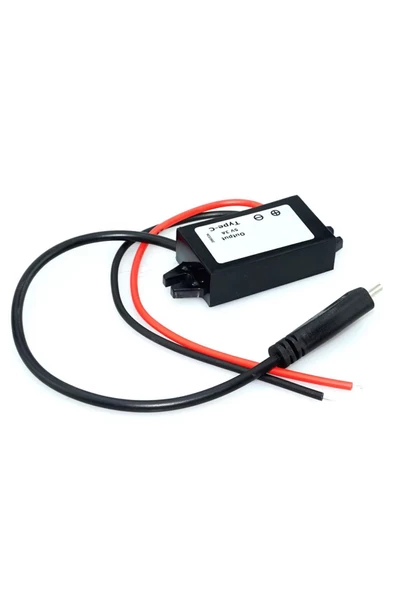 Alkatronik 12.2V/24V to TYPE-C 5V 3A Modül F35J5V3A 30cm Usb Kablolu Su Geçirmez Şarj Tel Voltaj Düşürücü Güç - Resim 8