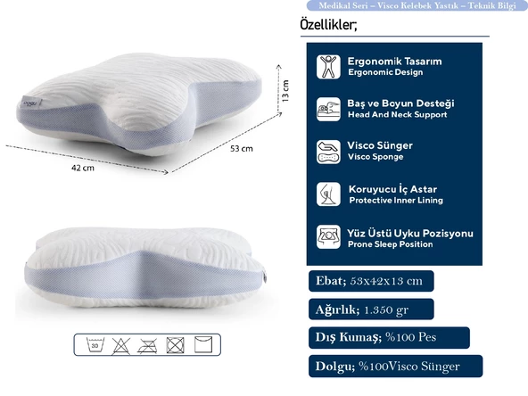 DOQU VİSCO KELEBEK YASTIK 055x046 - 11