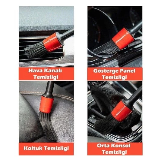 MC-1037 Araba Temizlik Detay Fırçası 5li Set - 3
