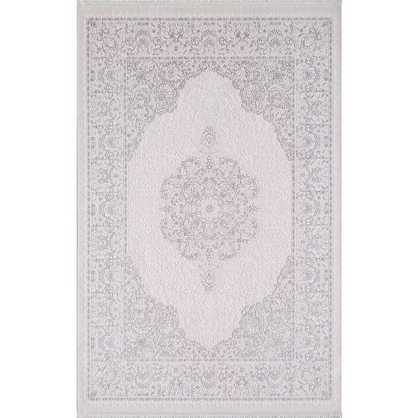 ARTEMİS HALI DREAM 09705D KREM GRİ KLASİK BAMBU HALI 160X230 ÖLÇÜ