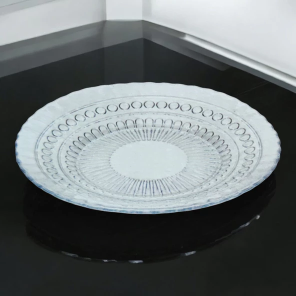 Glass in Love 4lü Cam Pasta Tabağı 17 cm - 2