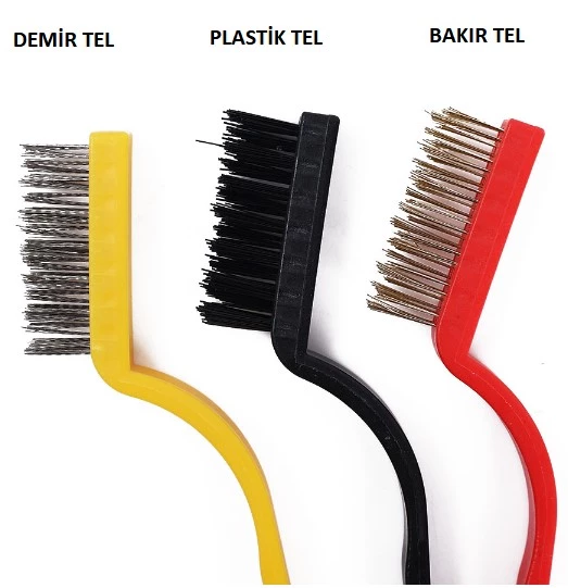 3 Parça Tel Fırça Detaylı Temizlik Seti - 4