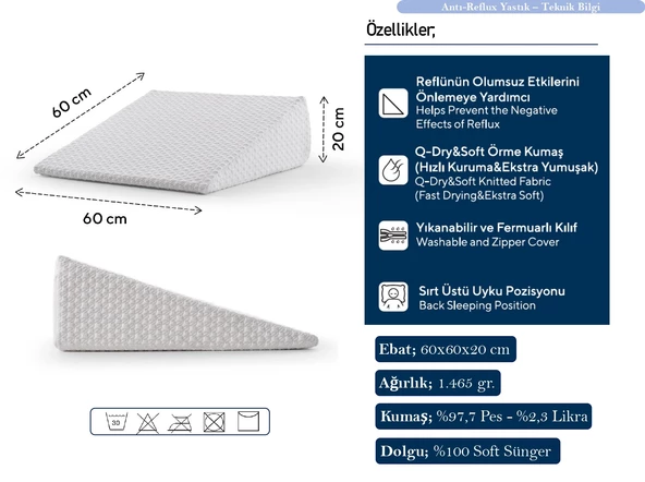DOQU ANTİ-REFLUX YASTIK 060X060 - 11