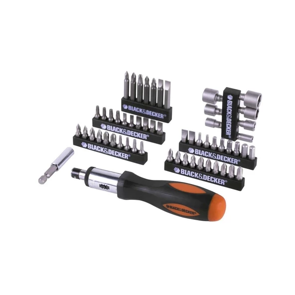 Black&Decker 56 Parca Circirli Tornavida Aksesuar Seti - A7104-XJ - 2