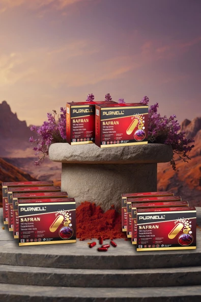 Purnell 100 Mg Safran İçeren Takviye Edici Gıda 30 Kapsül 10 Kutu - 2