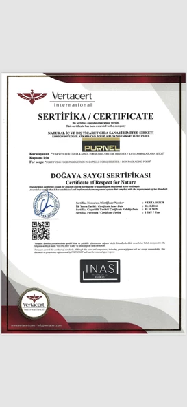 Purnell 100 Mg Safran İçeren Takviye Edici Gıda 30 Kapsül 10 Kutu - 11