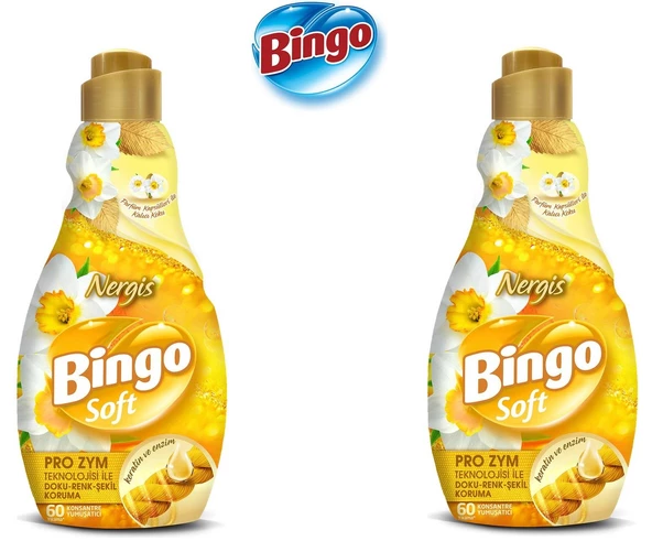 Bingo Konsantre Çamaşır Yumuşatıcısı Nergis 1440 ml x 2 Adet