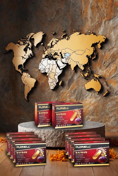 Purnell 100 Mg Safran İçeren Takviye Edici Gıda 30 Kapsül 10 Kutu - 3