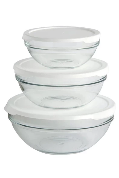 98304 Chefs 3lü Kapaklı Cam Kase Saklama Kabı Seti Büyük - 2