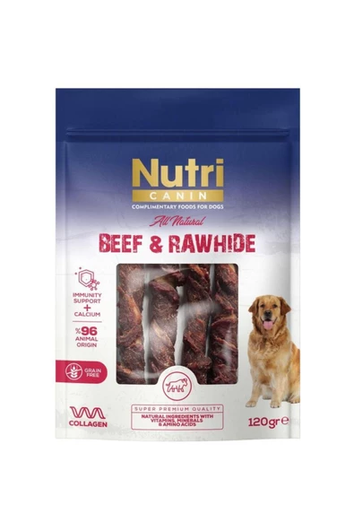 NUTRI CANIN SIĞIR ETLİ SARILI KEMİK 120 GR