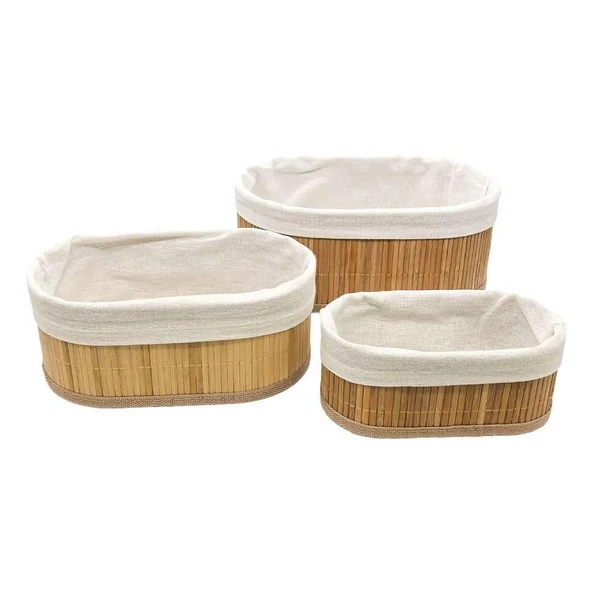 3B Trend Doğal Bambu Organizer Kutusu, Ahşap Bambu Ekmek Sepeti - 4
