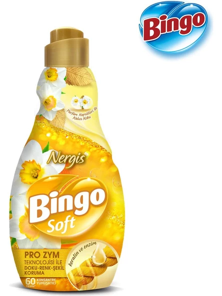 Bingo Konsantre Çamaşır Yumuşatıcısı Nergis 1440 ml x 9 Adet - 2