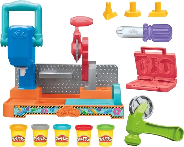 Play-Doh Damga ve Testereli Alet Tezgahı Oyun Seti F9141