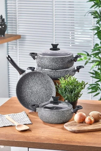 TAÇ 3820 TOMBİK 7 PARÇA SET GRİ - 2