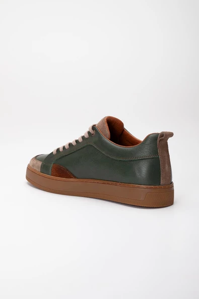 Erkek Günlük Ayakkabı Yeşil Havuzlu Taban Bağlı - Resim 5