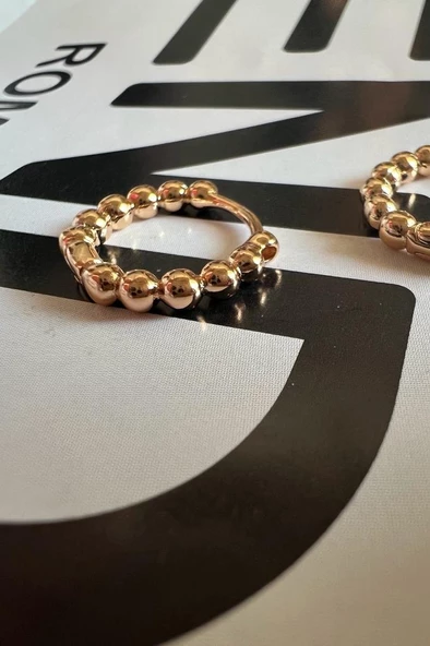 MİNİMALİST RING ( ALTIN KAPLAMA KÜPE) - Resim 2