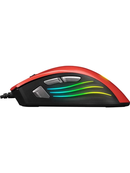 Rampage SMX-R33 Kırmızı RGB Makrolu Ergonomik Optik Kablolu Oyuncu Mouse - Resim 12