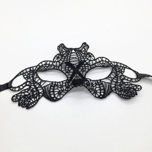 Siyah Dantel İşlemeli Balo Maskesi 11 No ürün görseli
