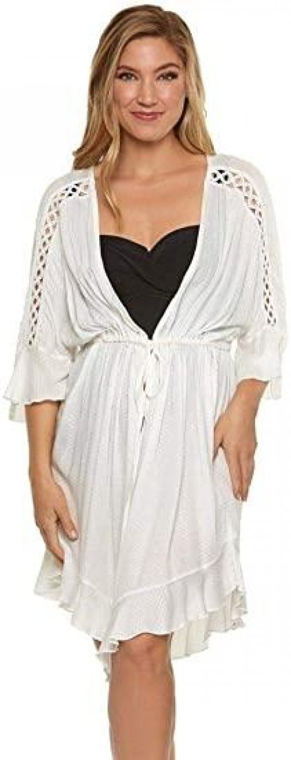 Kadın Ada Danteli Kimono Örtü