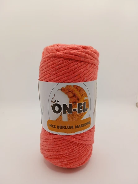 Ön-El Büklüm Taranabilir Makrome İpi - 250 GR - ( Pembe ) - Resim 2