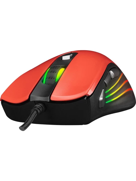Rampage SMX-R33 Kırmızı RGB Makrolu Ergonomik Optik Kablolu Oyuncu Mouse - Resim 4