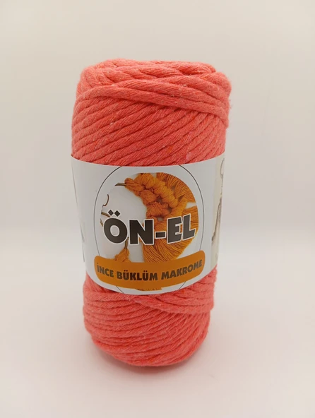 Ön-El Büklüm Taranabilir Makrome İpi - 250 GR - ( Pembe ) - Resim 3