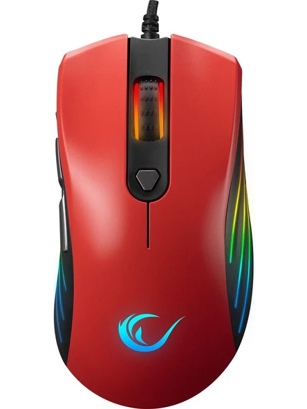 Rampage SMX-R33 Kırmızı RGB Makrolu Ergonomik Optik Kablolu Oyuncu Mouse - Resim 2