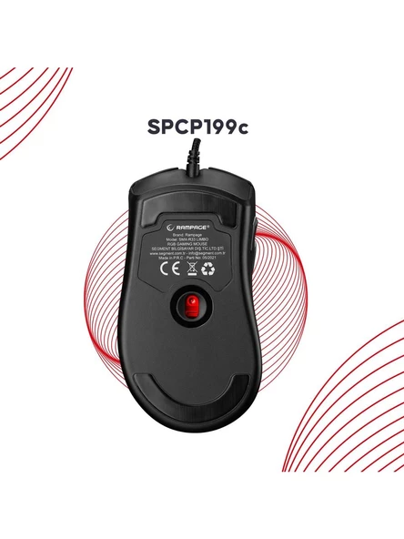 Rampage SMX-R33 Kırmızı RGB Makrolu Ergonomik Optik Kablolu Oyuncu Mouse - Resim 8