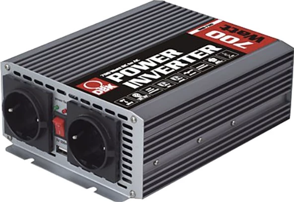DBK MSI-700 Araç İçi İnvertör Dönüştürücü 700 Watt