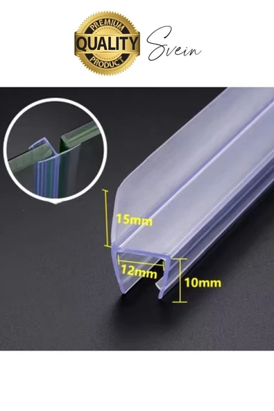 Premium 1.2 cm x 1 mt Cam Silikon Şeffaf Kapı Pencere Kenar Koruyucu Ses Soğuk Geçirmez İzolasyon - 2