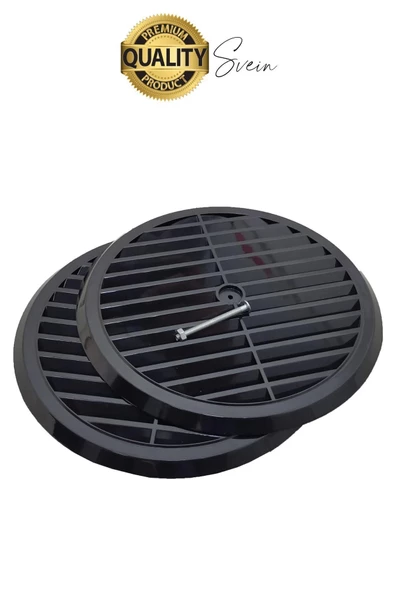 Aç Kapa Yalıtımlı Havalandırma Ayarlı 18cm Siyah Kapak Cam Menfezi Doğalgaz Boşluk Aparatı Başlık - 6