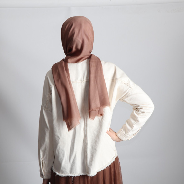 PEMİRA PAMUKLU FLAMLI AÇIK VİZON ŞAL - 3