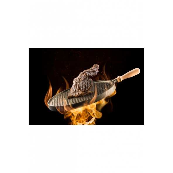 Erato Tava Çift Taraflı Döküm Tava Granit Tava 36 Cm. - 2