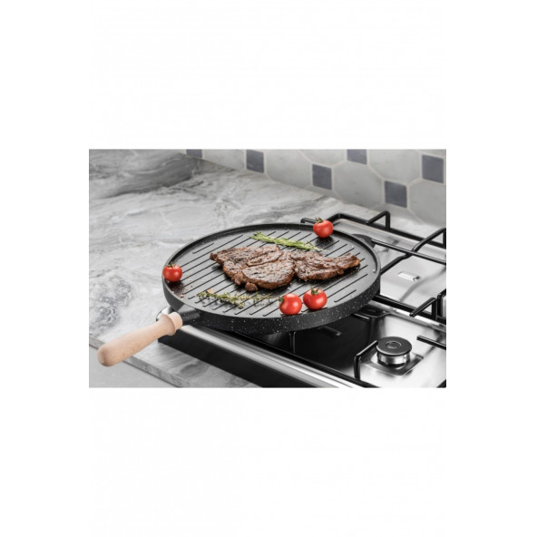 Çift Taraflı Döküm Granit Tava Erato 34 cm. - 2