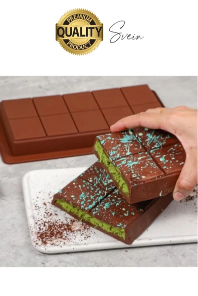 10 Bölmeli Dubai Çikolatası Kalıbı Silikon Bpa Free Kek Yapma Yıkanabilir Isıya Dayanıklı Esnek - 5