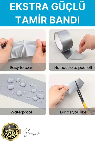15 Adet 10 mt Mavi Tamir Takviye Kapatıcı Güçlü Onarım Bandı Su Geçirmez Sızdırmaz Dayanıklı Çatlak - Resim 7