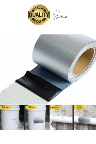 72 mm x 2 mt Su Geçirmez Sızdırmaz Çatı Boru Dayanıklı Çamur Sakız Bant Alüminyum Tamir Bandı - 5
