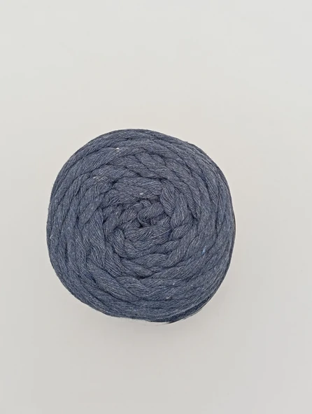 Ön-El Büklüm Taranabilir Makrome İpi - 250 GR - ( Lacivert ) - Resim 3