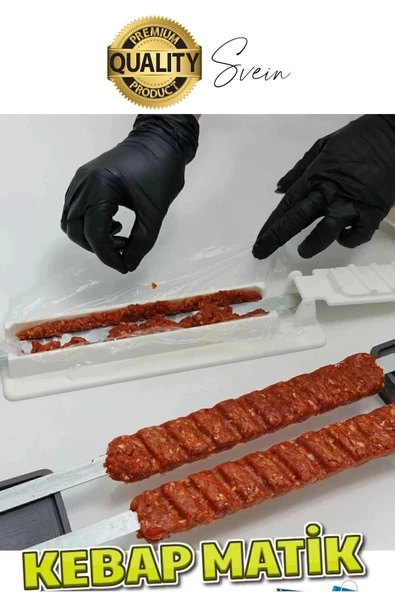 Pratik Kolay Hızlı Adana Urfa Şiş Kebap Yapma Kalıbı Kebapmatik Makinesi Et Hazırlama Aparatı Kutusu - 4