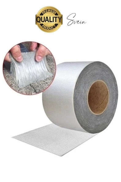 72 mm x 2 mt Su Geçirmez Sızdırmaz Çatı Boru Dayanıklı Çamur Sakız Bant Alüminyum Tamir Bandı - 6