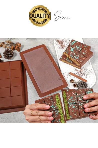 10 Bölmeli Dubai Çikolatası Kalıbı Silikon Bpa Free Kek Yapma Yıkanabilir Isıya Dayanıklı Esnek - 6