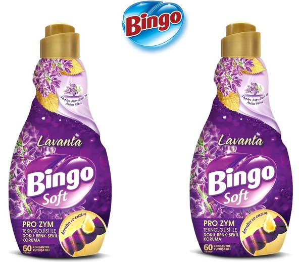 Bingo Konsantre Çamaşır Yumuşatıcısı Lavanta 1440 ml x 2 Adet