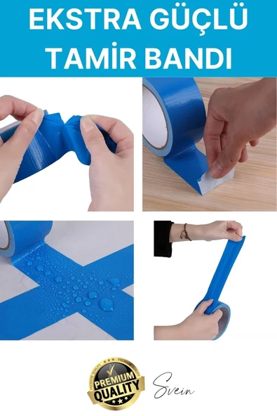 15 Adet 10 mt Mavi Tamir Takviye Kapatıcı Güçlü Onarım Bandı Su Geçirmez Sızdırmaz Dayanıklı Çatlak - Resim 2