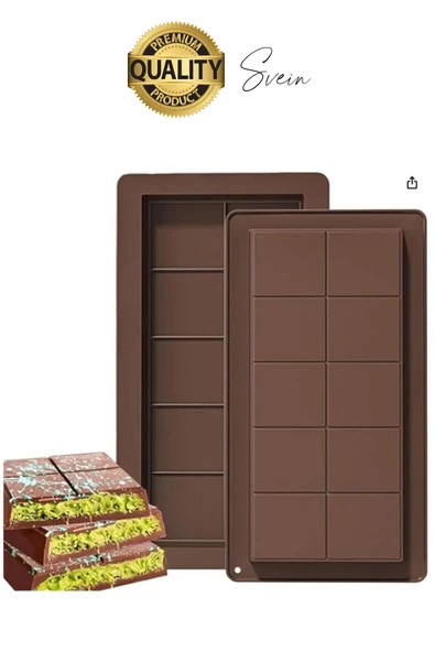 10 Bölmeli Dubai Çikolatası Kalıbı Silikon Bpa Free Kek Yapma Yıkanabilir Isıya Dayanıklı Esnek - 7