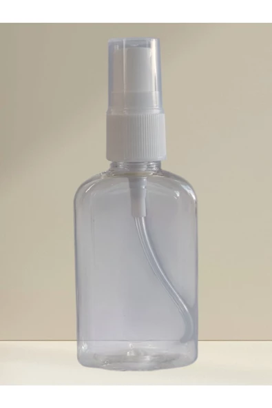 Sprey Başlıklı 50 ml Boş Pet Şişe Yassı (50 Adet) - 2