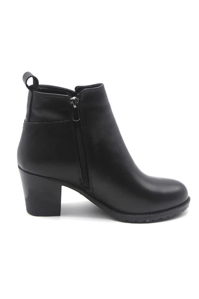 Scavia 578-24 Hakiki Deri Anatomik Çift Fermuarlı Topuklu Kadın Bot - Resim 2